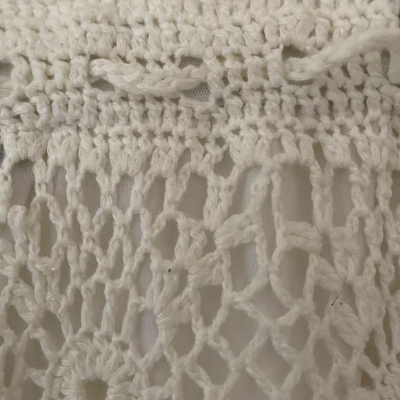 White Lace Knit Shorts - Picture 5 of 6